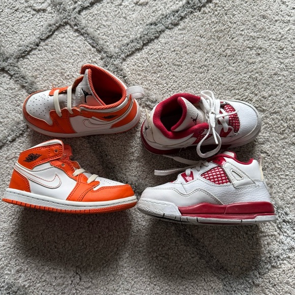 Nike Air Jordan Retro 4 Alternate 89 sneakers red  Jordan 1 Mid SE TD Orange 8 - Picture 1 of 10